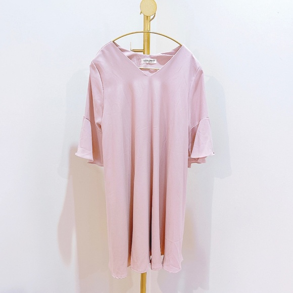 Pink flare midi dress - Picture 1 of 5